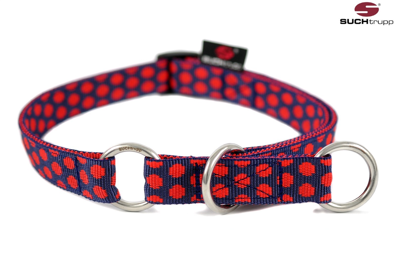 SUCHtrupp® Schlupfhalsband Zugstop "DOTS" - verschiedene Farben und Größen