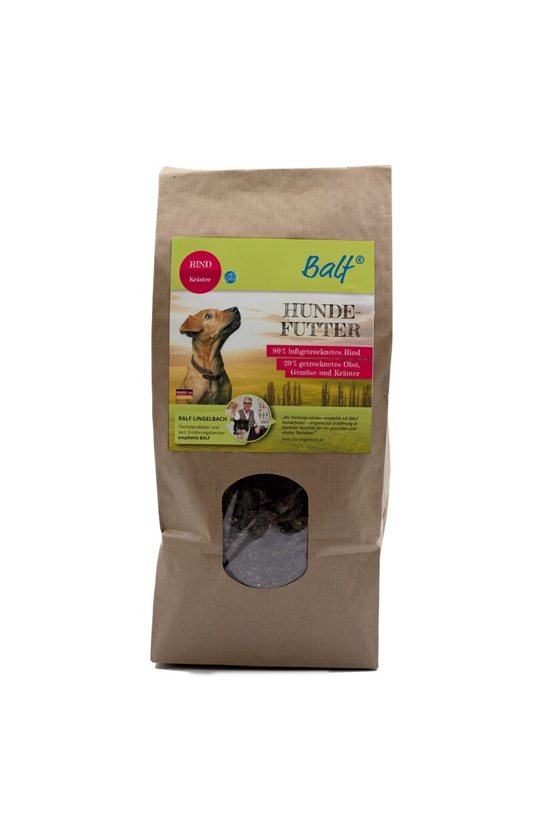 BALF® Trockenbarf Rind mit Kräutern – Luftgetrocknetes Hundefutter