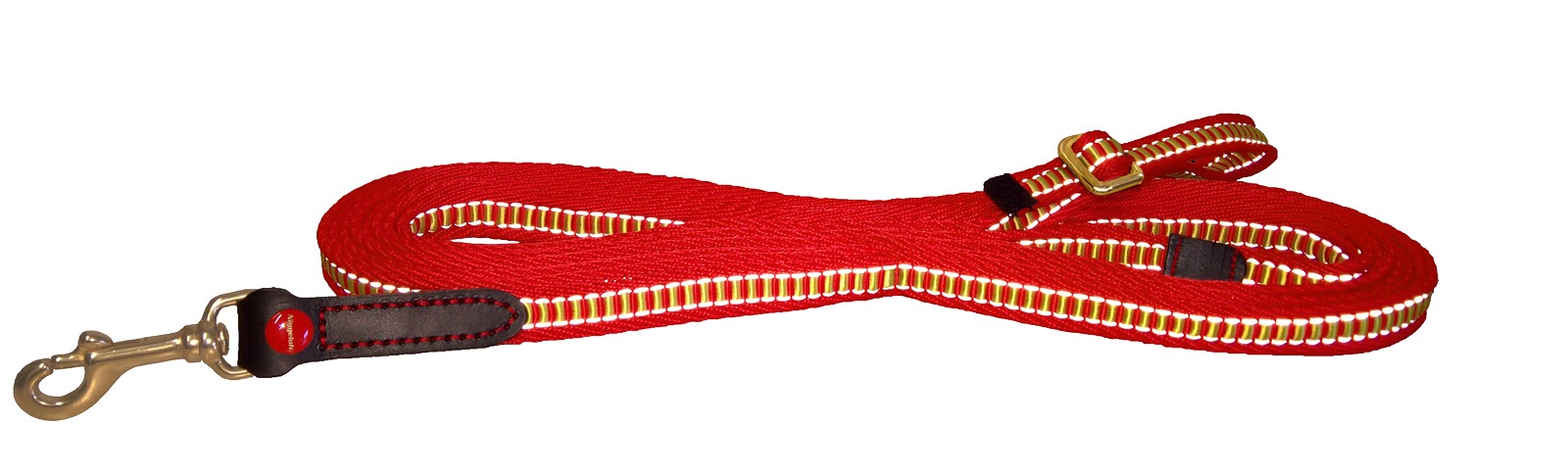 Niggeloh Führleine TRAIL ULTRA – Hundeleine 8 m, rot-gelb mit Reflexstreifen