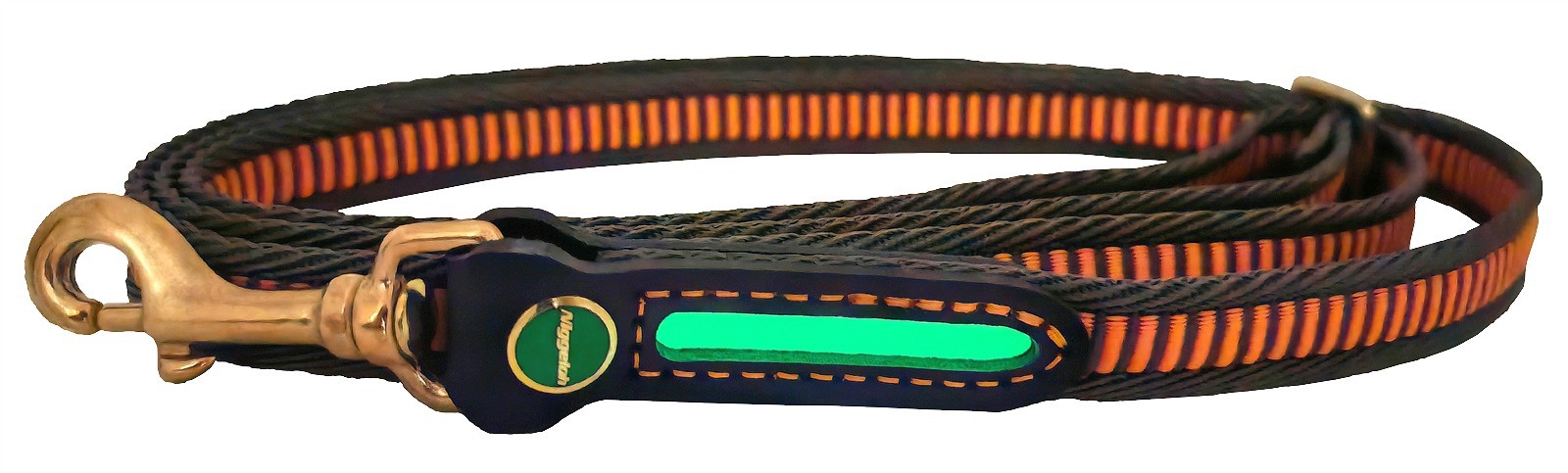 Niggeloh Führleine SOFT LICHTBLICK – Leuchtende Hundeleine, selbstaufladend, 2m