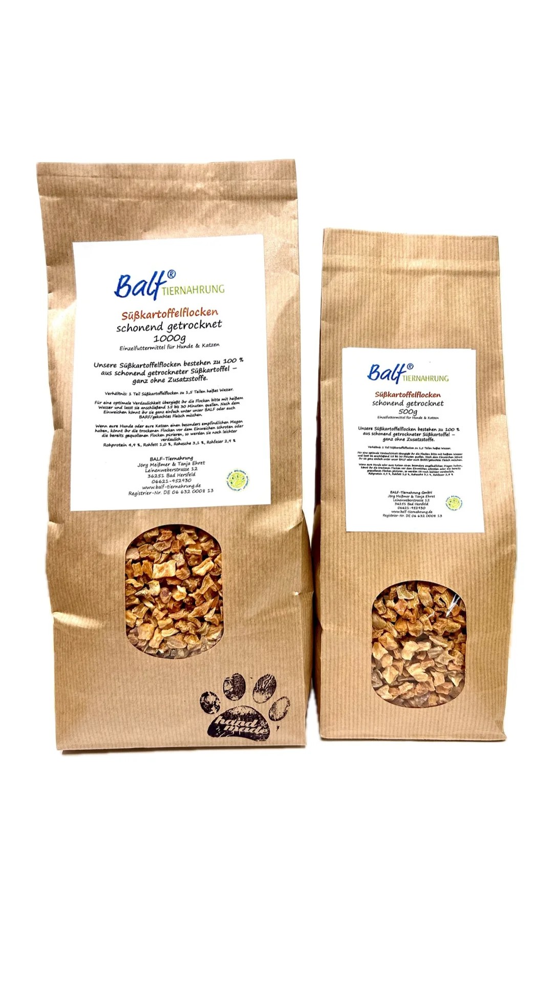 BALF® Süßkartoffelflocken getrocknet – Einzelfuttermittel für Hunde & Katzen