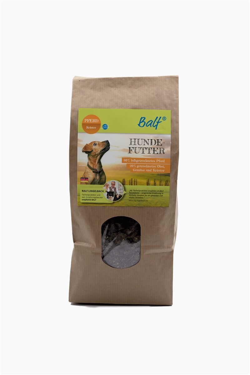 BALF® Trockenbarf Pferd mit Kräutern – Luftgetrocknetes Hundefutter