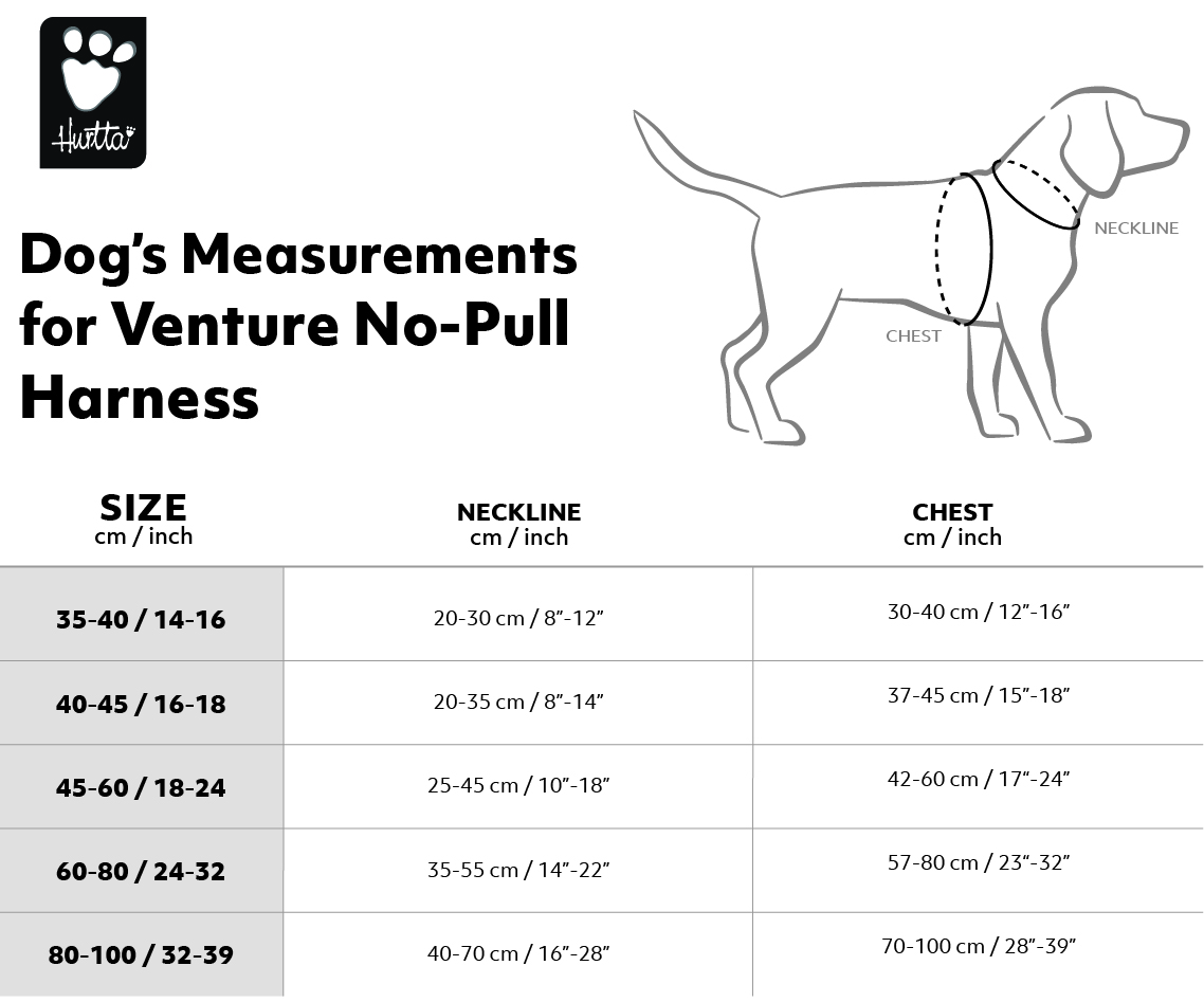 Hurtta Hundegeschirr Venture No-Pull Harness – bilberry – 40-45 cm