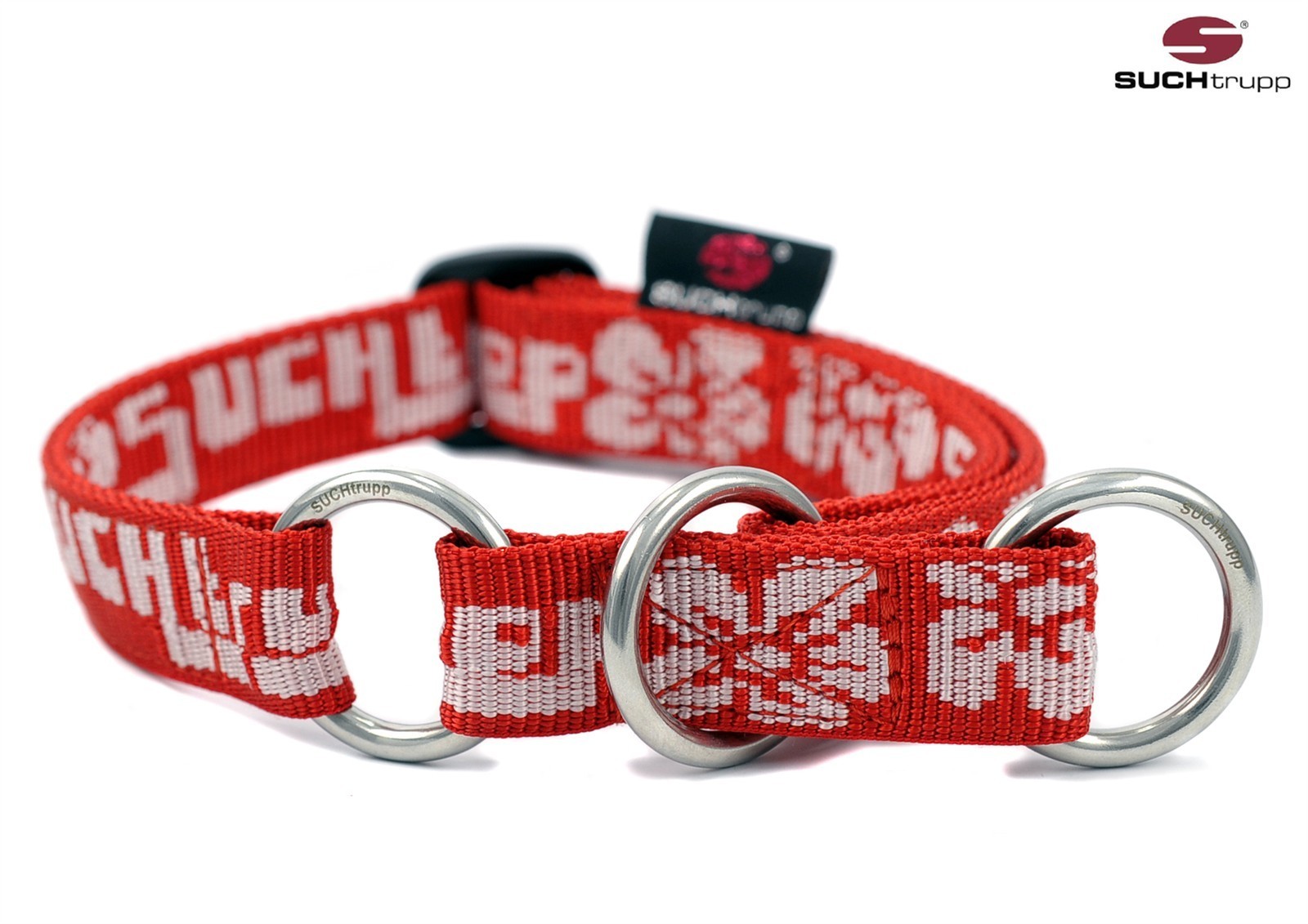 SUCHtrupp® Schlupfhalsband Zugstop "ALOHA" | orange-white | zwei Größen