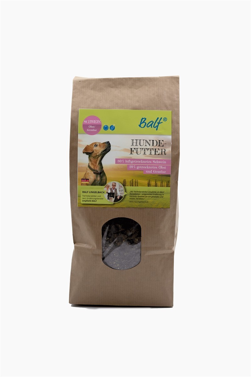BALF® Trockenbarf Schwein mit Kräutern – Hypoallergenes, luftgetrocknetes Hundefutter