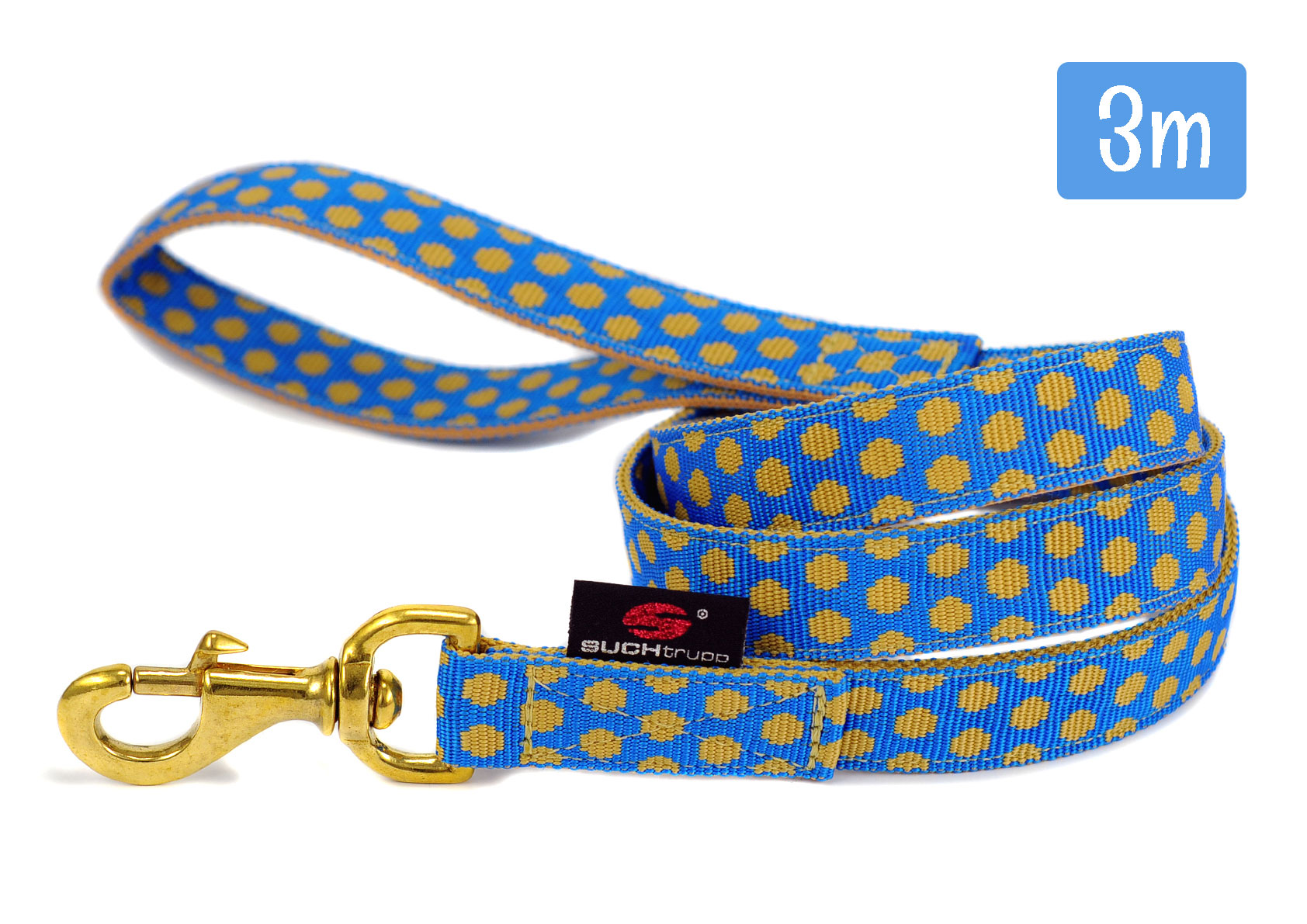 SUCHtrupp® Hundeleine DOTS 3 m - verschiedene Farben und Breiten