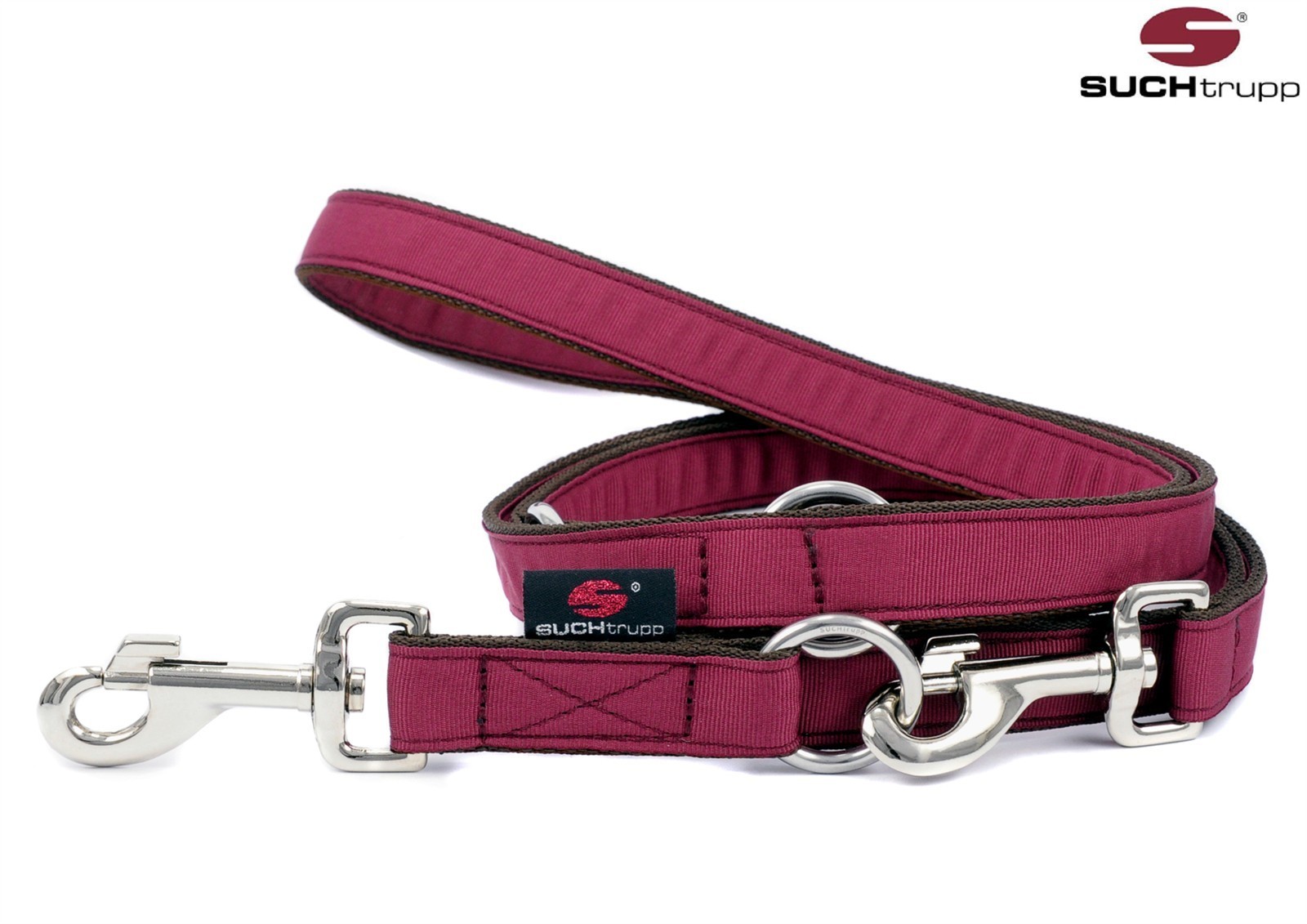 SUCHtrupp® Hundeleine PURE 2,5 m verstellbar – verschiedene Farben und Breiten