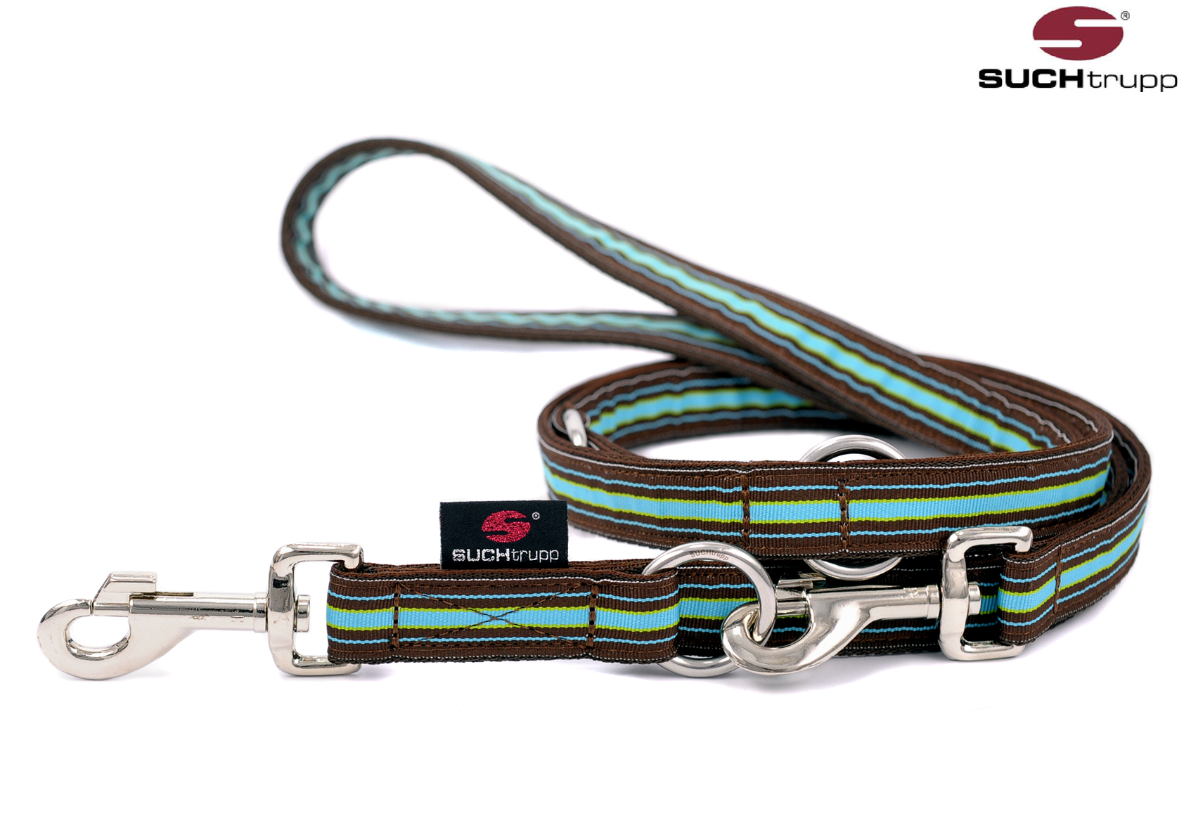 SUCHtrupp® Hundeleine CHOCOLATE 2,5 m verstellbar – verschiedene Farben