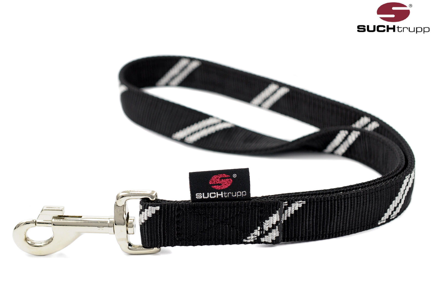 SUCHtrupp® Kurzführer DANDY 44cm – black-white
