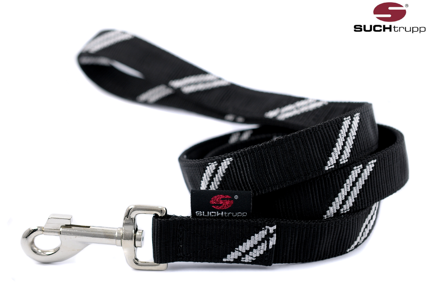 SUCHtrupp® Hundeleine DANDY 3m - black-white