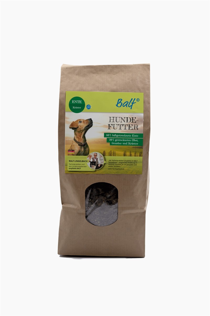 BALF® Trockenbarf Ente mit Kräutern – Luftgetrocknetes Hundefutter