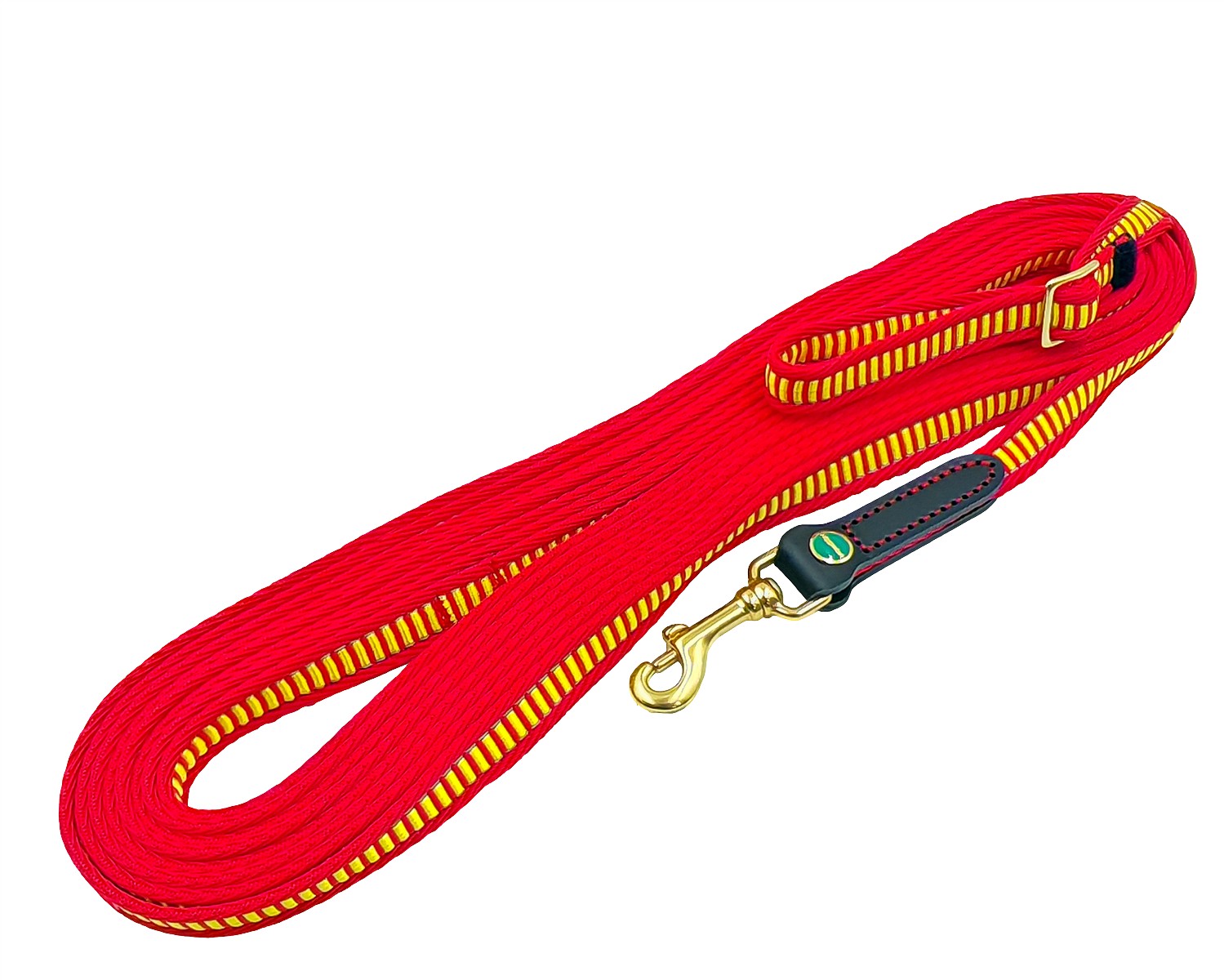 Niggeloh Führleine TRAIL ULTRA – Hundeleine 8 m, rot-gelb mit Reflexstreifen