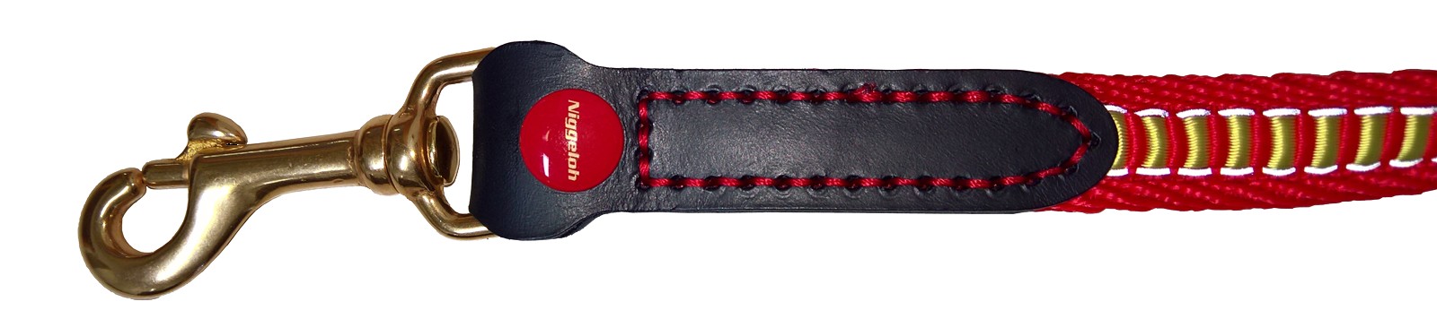 Niggeloh Führleine TRAIL ULTRA – Hundeleine 8 m, rot-gelb mit Reflexstreifen