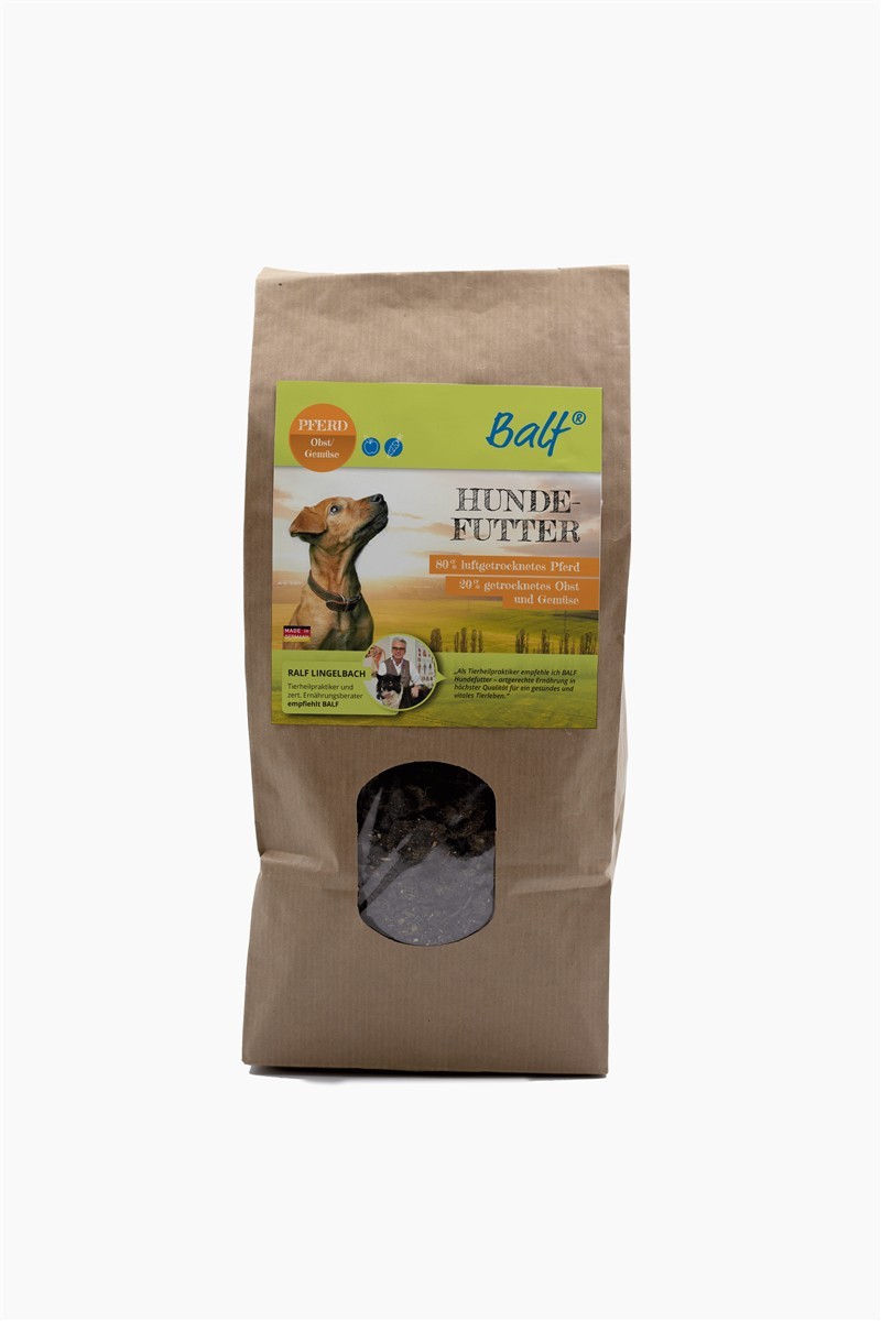 BALF® Trockenbarf Pferd mit Obst & Gemüse – Luftgetrocknetes Hundefutter